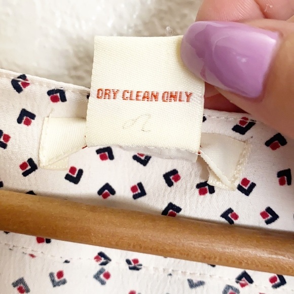 Sundance White High Low Printed Flowy Tunic Blouse - Picture 10 of 12